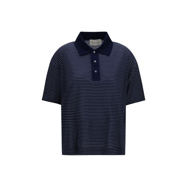 AMI Paris 100% Cotton polo shirt in navy