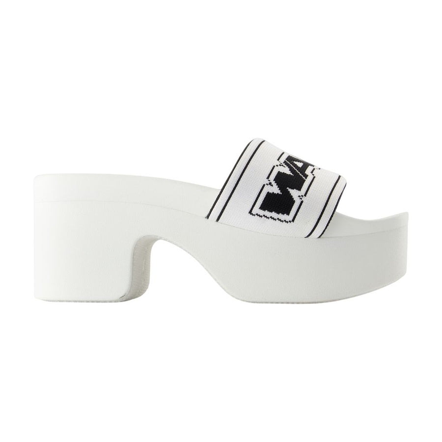 Alexander Wang Polyester webbing upper platform sandals in white