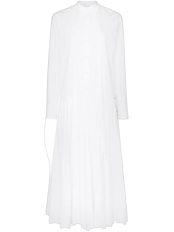 Valentino Cotton-blend poplin dress in white
