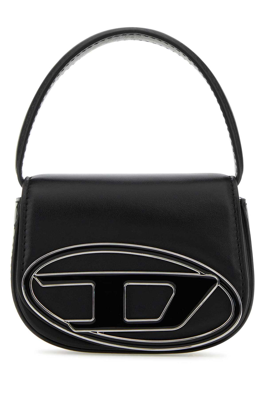 Diesel Exterior: 100% Leather shoulder bag in black
