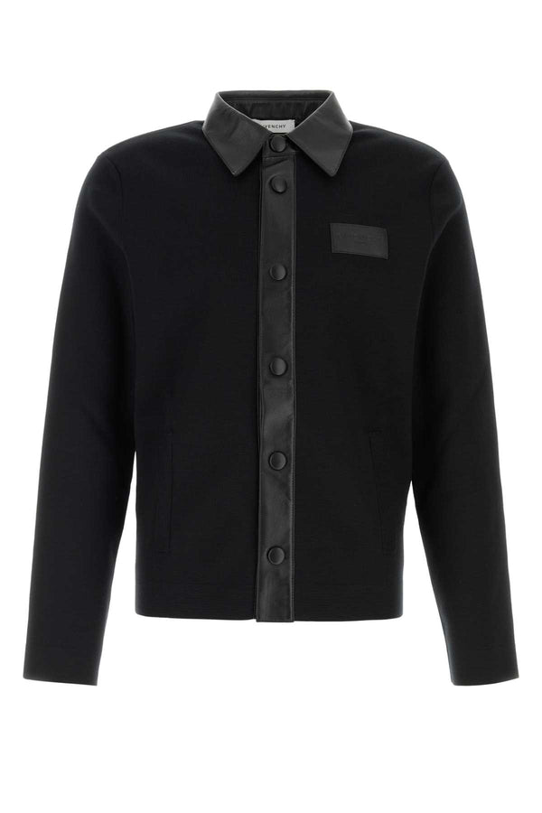 Mix Material Cardigan Black Maglie
