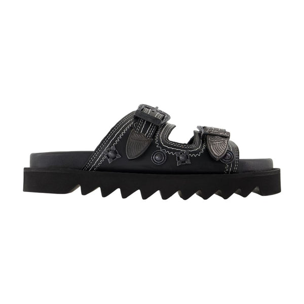 Toga Pulla calfskin sandal in black