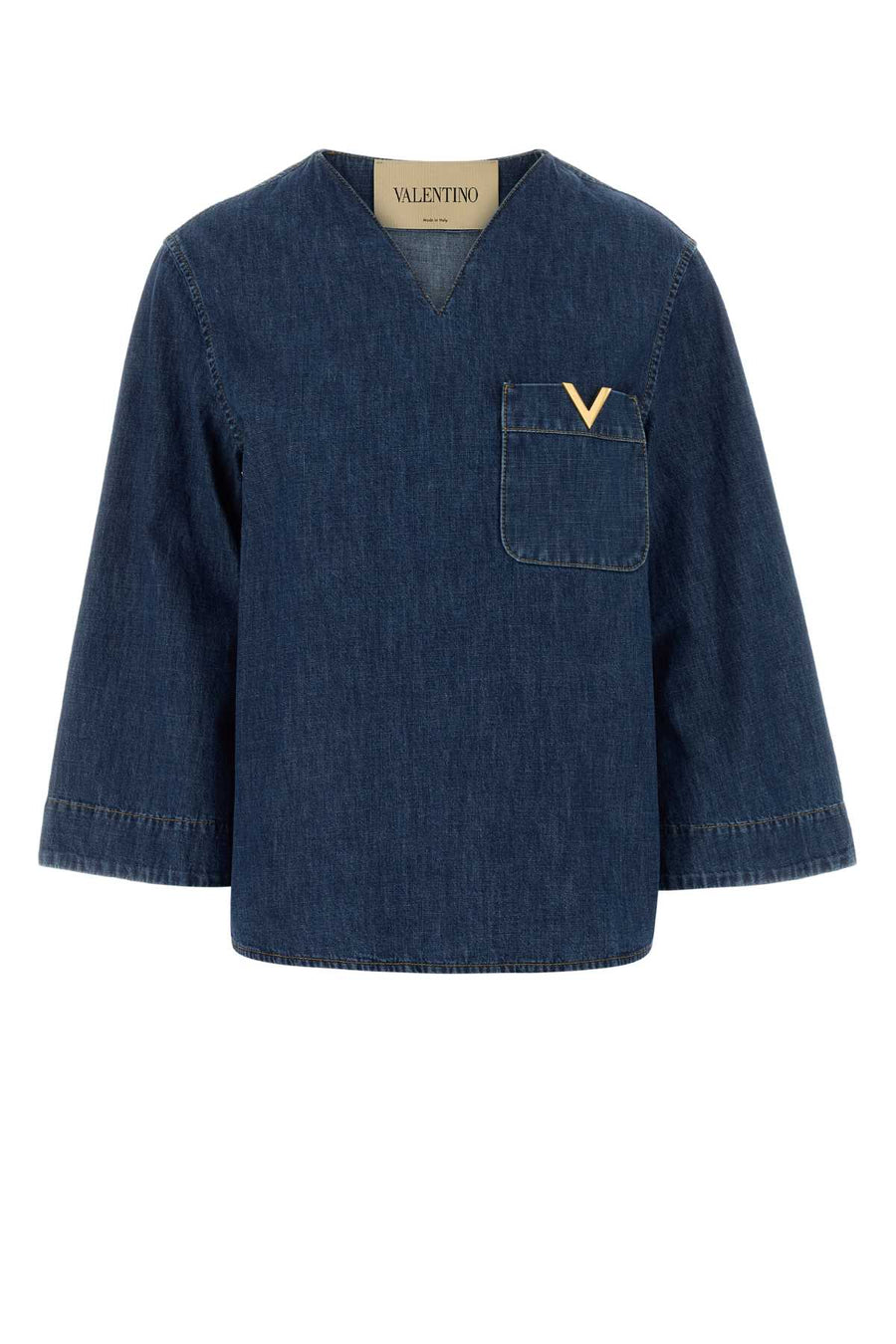 Denim Blouse Mediumbluedenim Exterior: Cotton Camicie