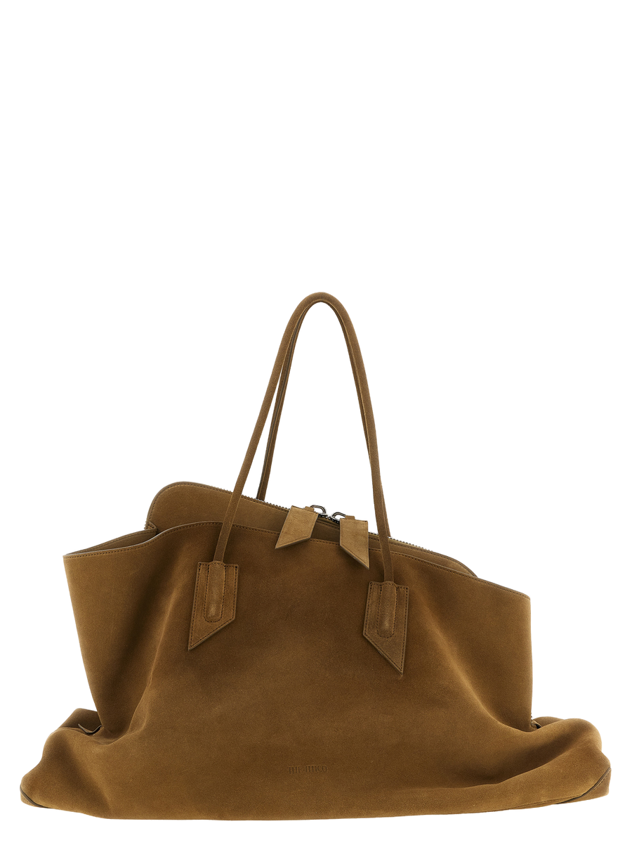 The Attico Calfskin Leather shoulder bag in brown