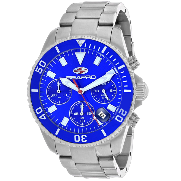 Seapro Stainless steel case watch in blue