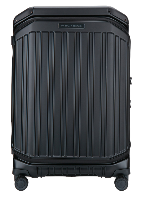 Piquadro Medio Polycarbonate carry-on suitcase in black