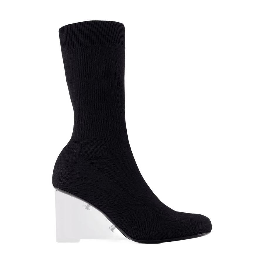 Alexander McQueen Knit upper boot in black