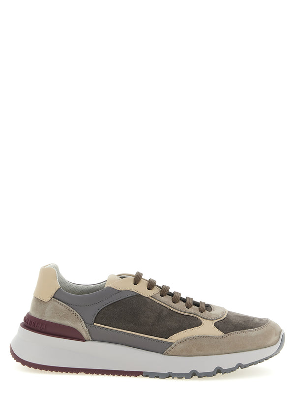 Brunello Cucinelli 100% calfskin leather sneaker in multicolor