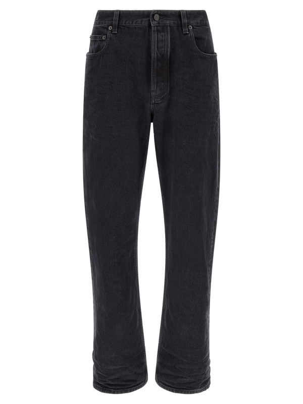Black Cotton Relaxed Fit Jeans Clothing