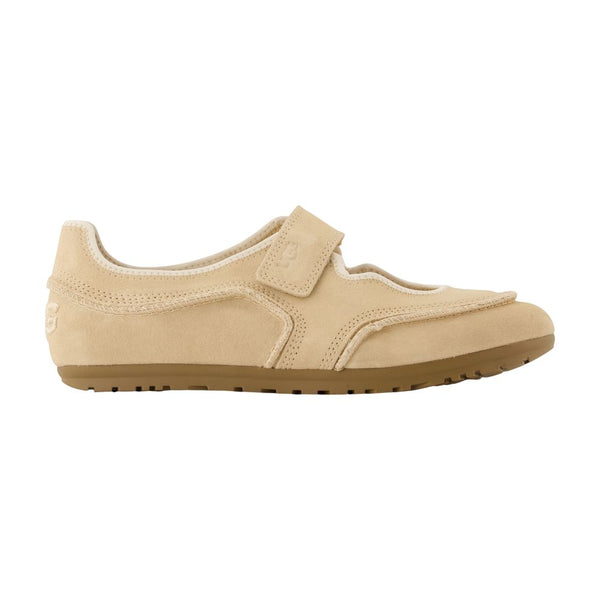 Mary Janes By W Quill - Ugg Leather Beige Calfskin Shoes / Flat-shoes