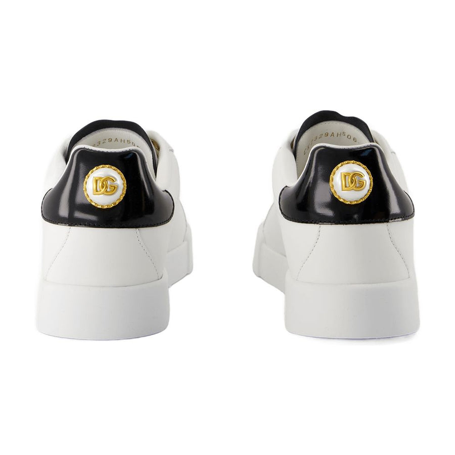 Dolce&Gabbana Calfskin sneaker in white