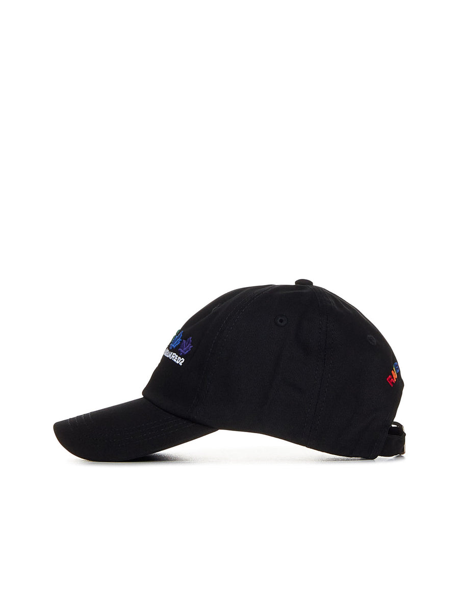 Dsquared2 BCM071805C000022124 100% Cotton baseball cap in black
