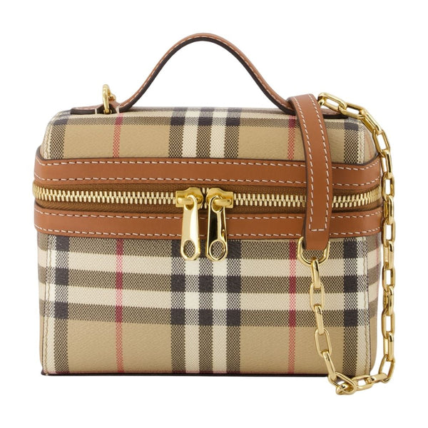 Ls Mini Vanity Crossbody - Burberry Synthetic Beige Bags / Crossbodies