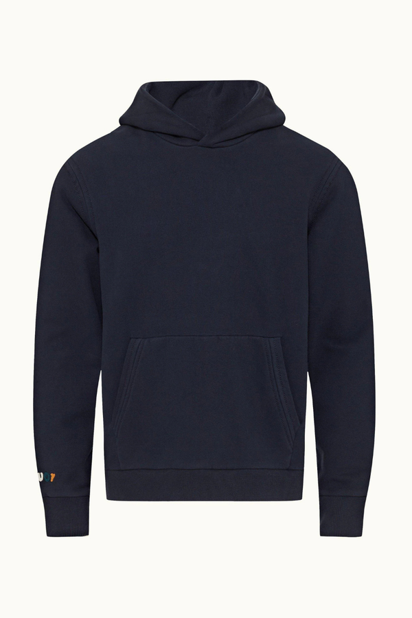Orlebar Brown 89% Cotton hoodie in navy