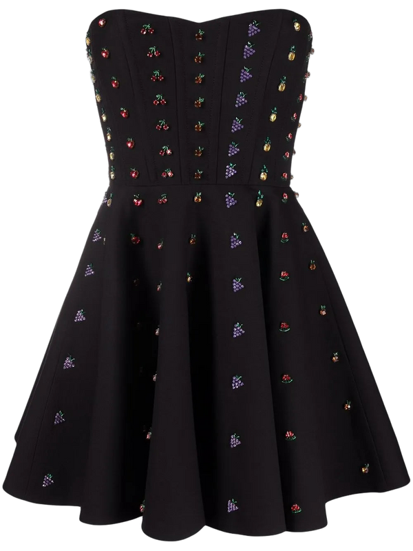 Valentino Virgin wool-silk blend minidress in black