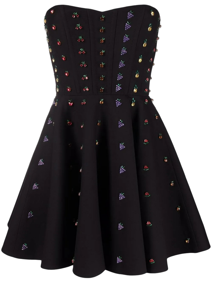 Valentino Virgin wool-silk blend minidress in black