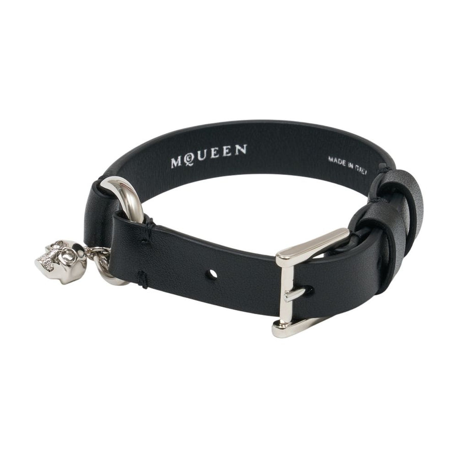Alexander McQueen calfskin belt in black