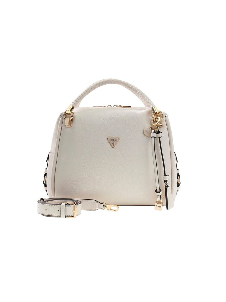 Guess 100% Polyurethane top handle bag in white