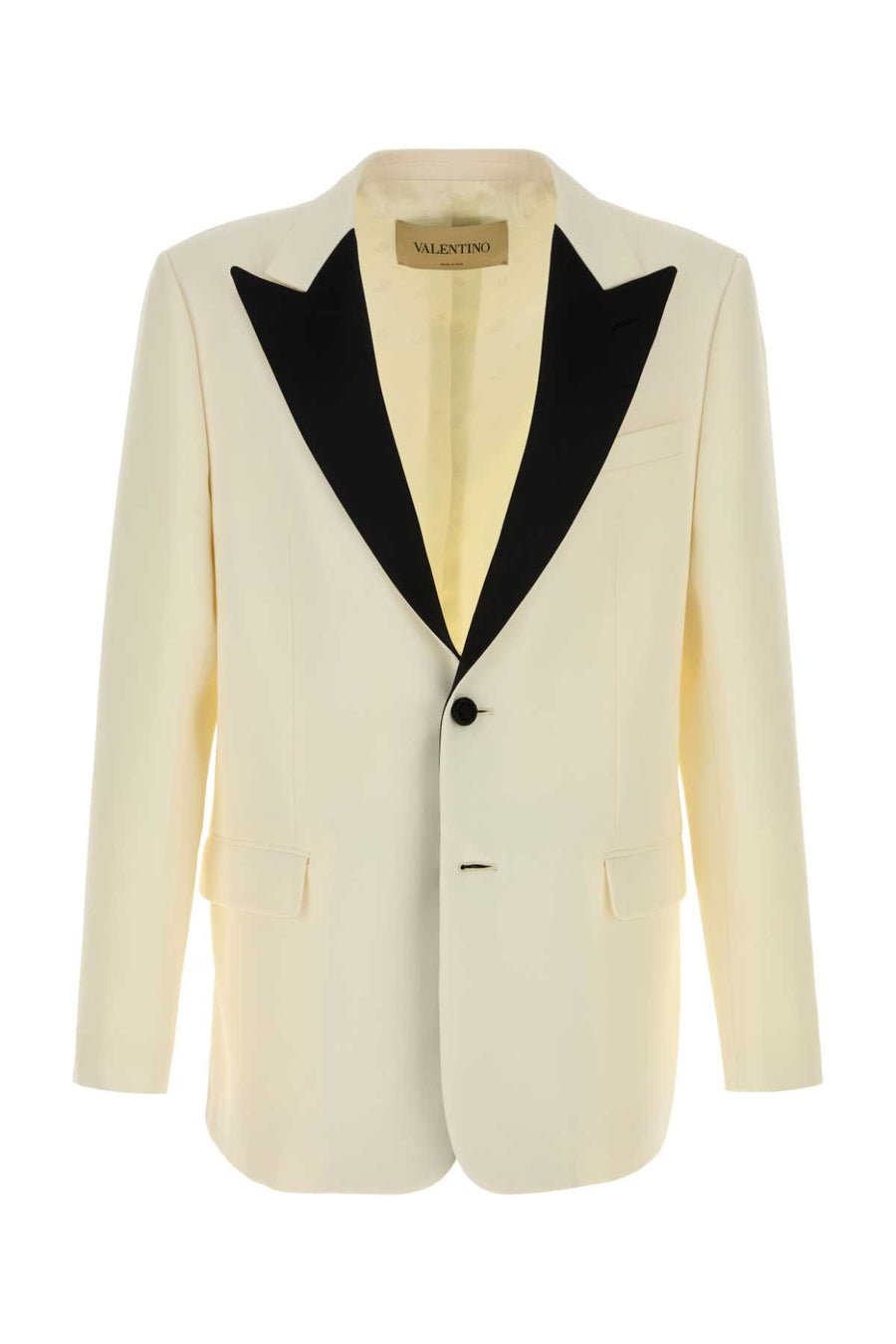White Wool Blazer Avorionero Giacche E Gilet