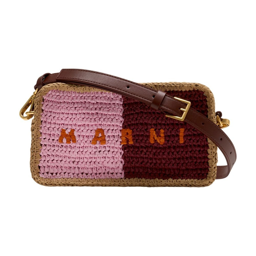 Marni Calfskin crossbody bag in multicolor