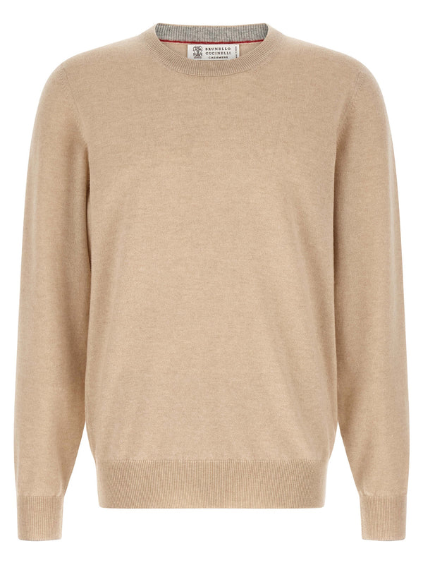 Brunello Cucinelli 100% Cashmere sweater in beige