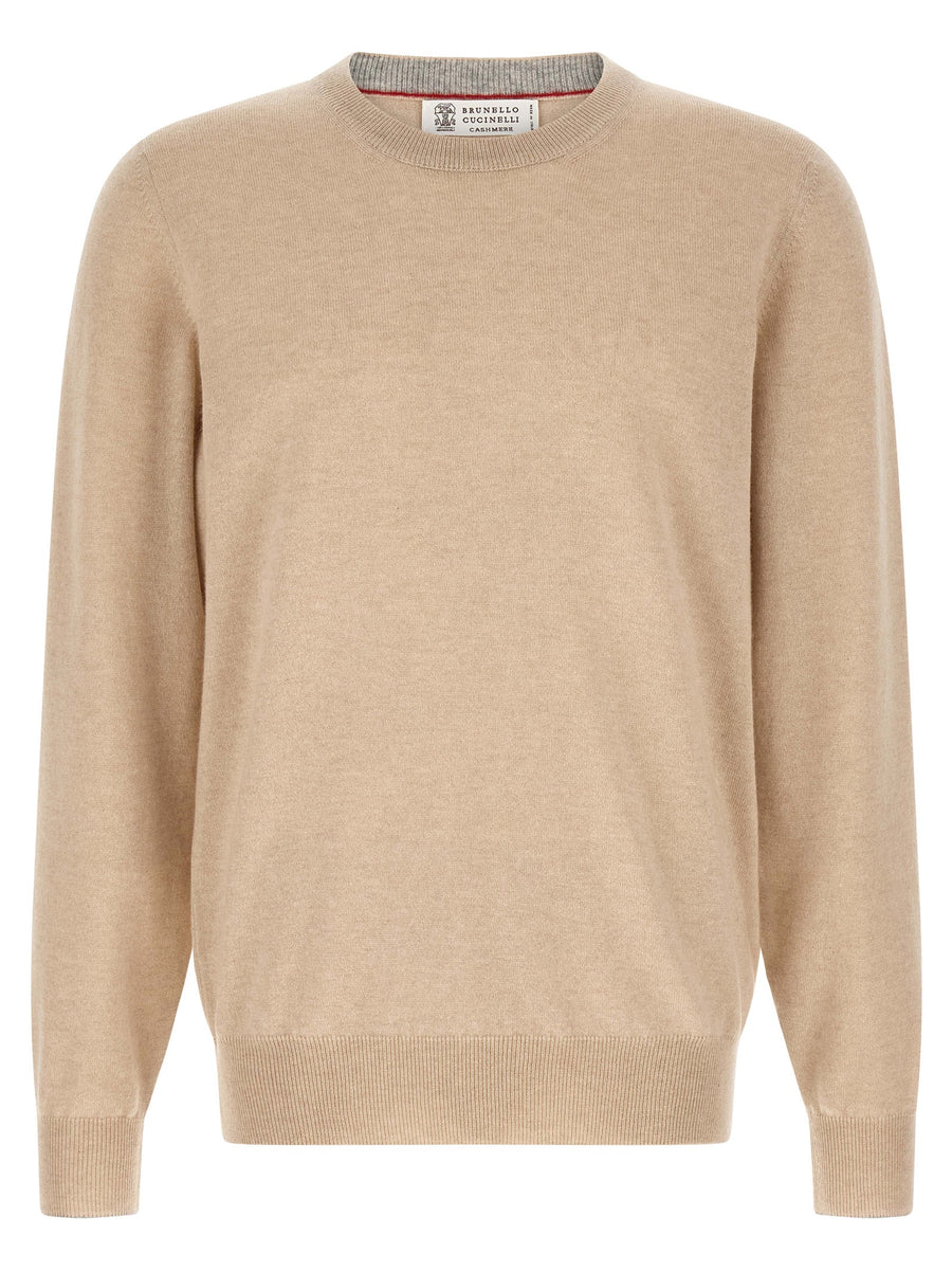 Brunello Cucinelli 100% Cashmere sweater in beige