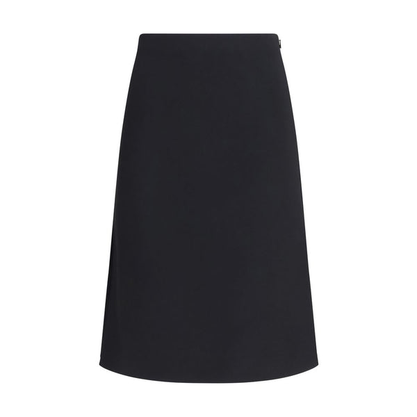 Black Wool Oves Aries Midi Skirt