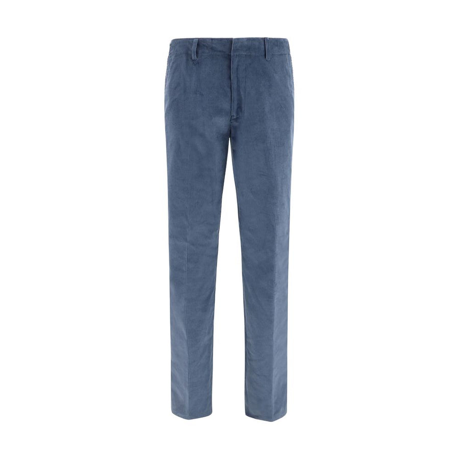 Etro 98% Cotton trousers in blue
