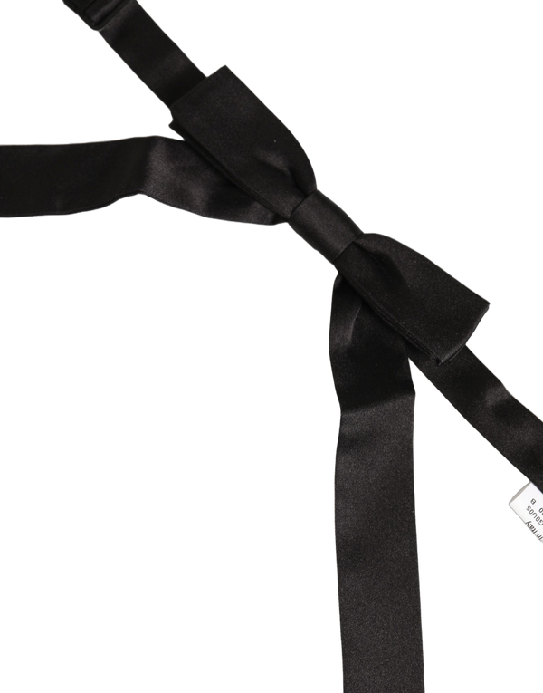 Dolce & Gabbana 100% Silk bow tie in black