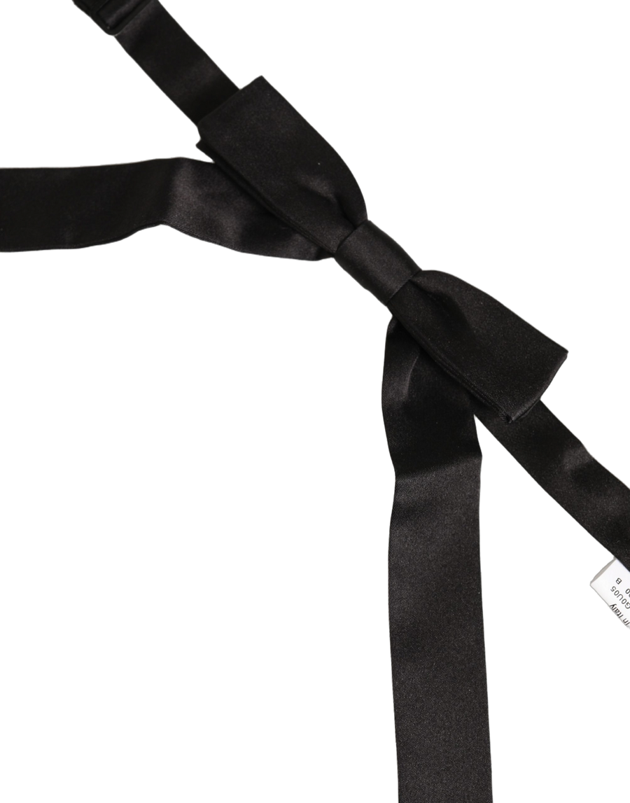 Dolce & Gabbana 100% Silk bow tie in black