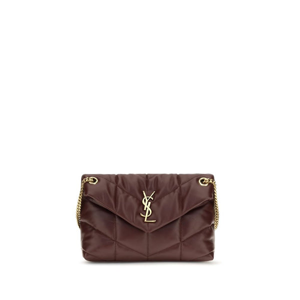 Saint Laurent 100% Lamb shoulder bag in bordeaux