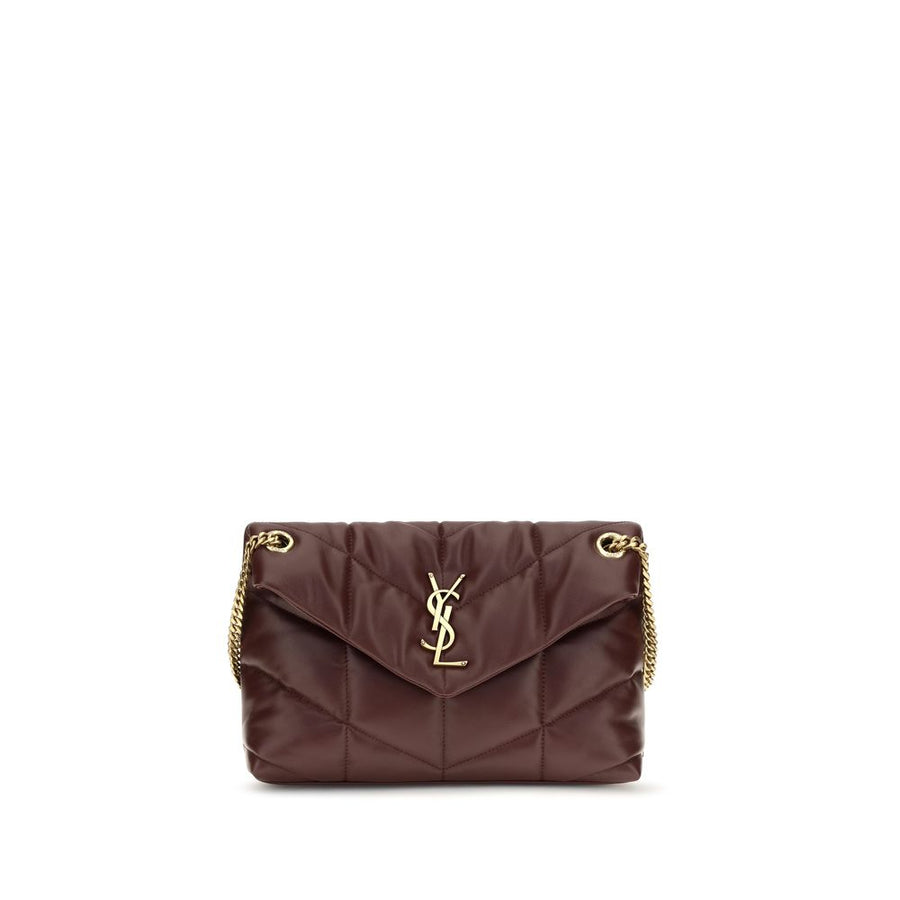 Saint Laurent 100% Lamb shoulder bag in bordeaux