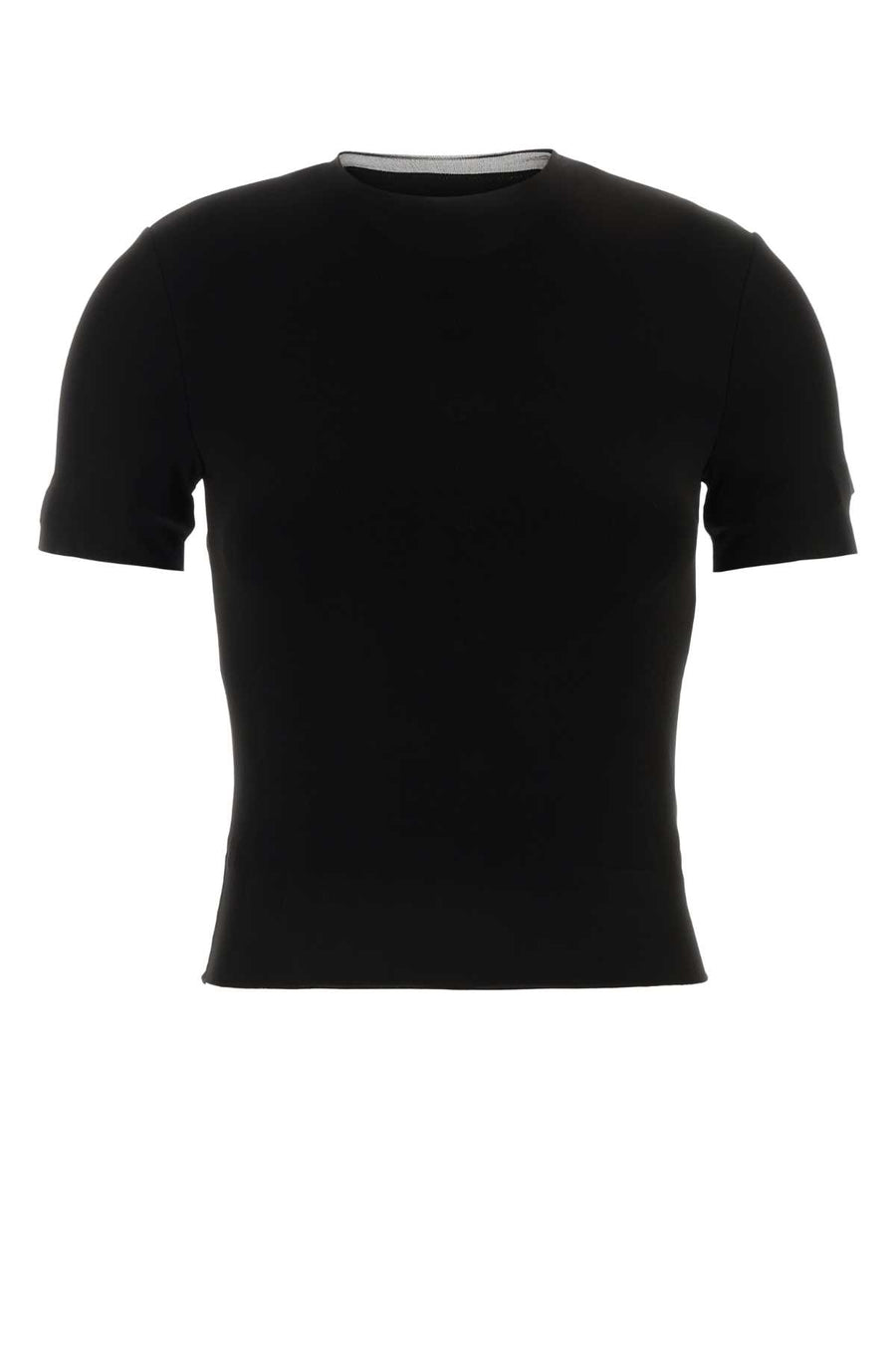 Black Jersey Top Exterior: Cupro Elastane T-shirt