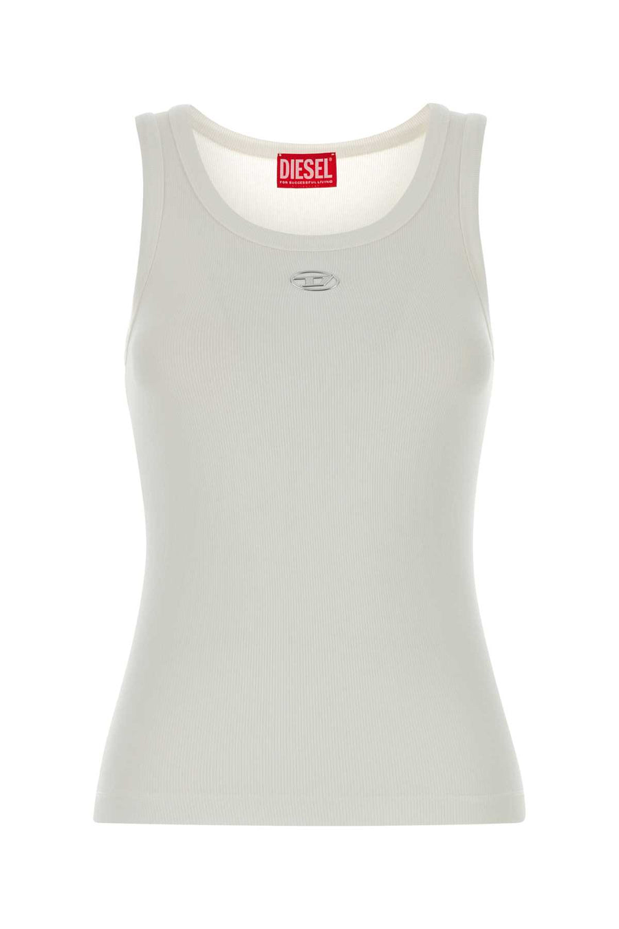 White Stretch Cotton T-Ank Tank Top 141 Exterior: Elastane Maglie