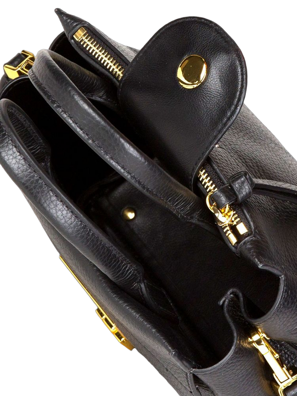 Coccinelle 100% Cowhide Leather shoulder bag in black