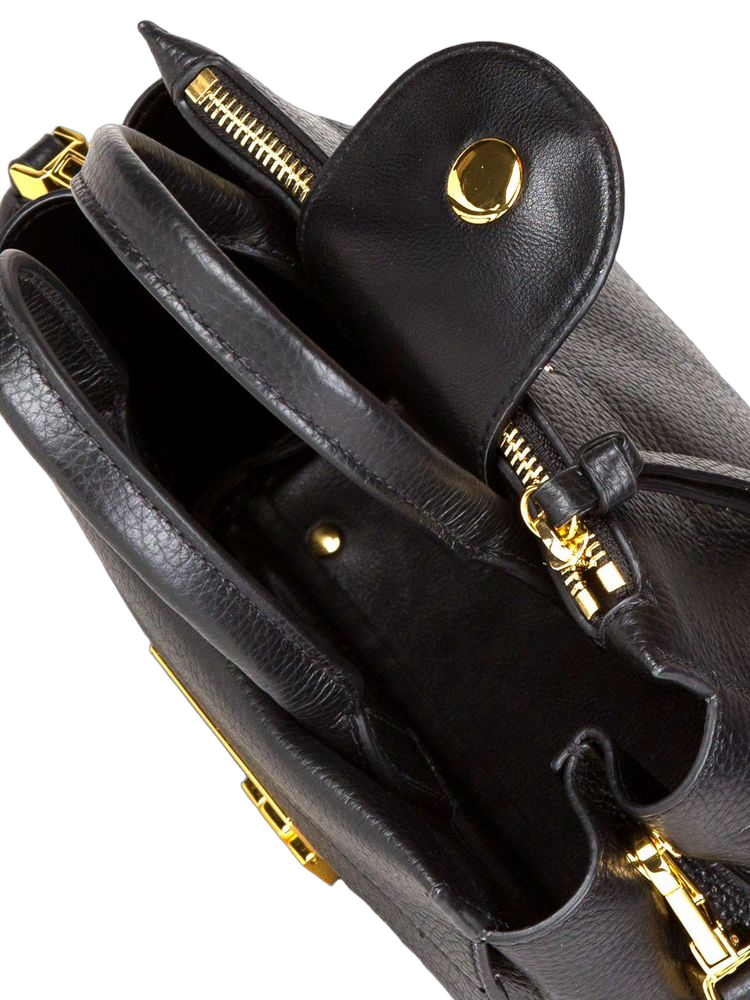 Coccinelle 100% Cowhide Leather shoulder bag in black