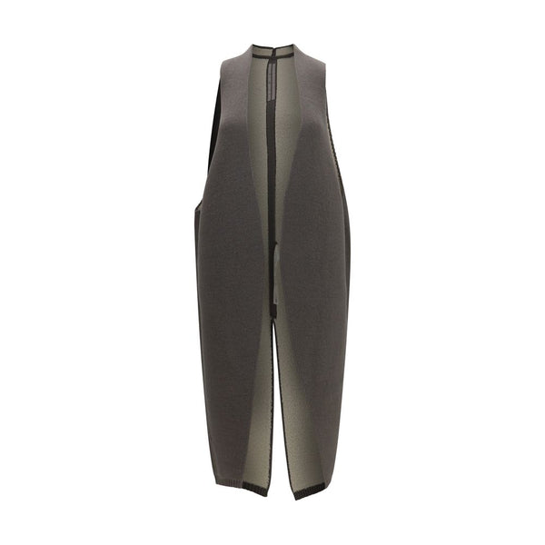 Rick Owens 94% Fleece Wool Ovis Aries vest in gray