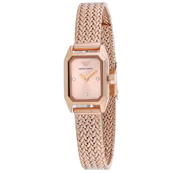 Armani Stainless steel case and bracelet watch in rose gold