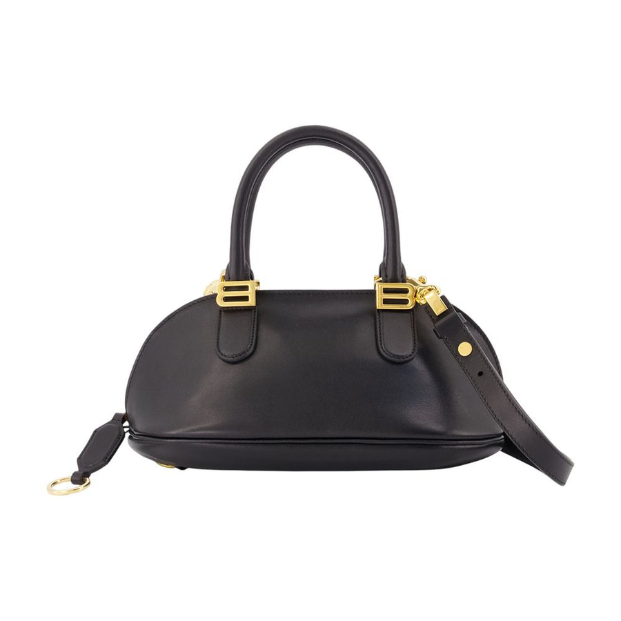 Balenciaga calfskin top handle bag in black