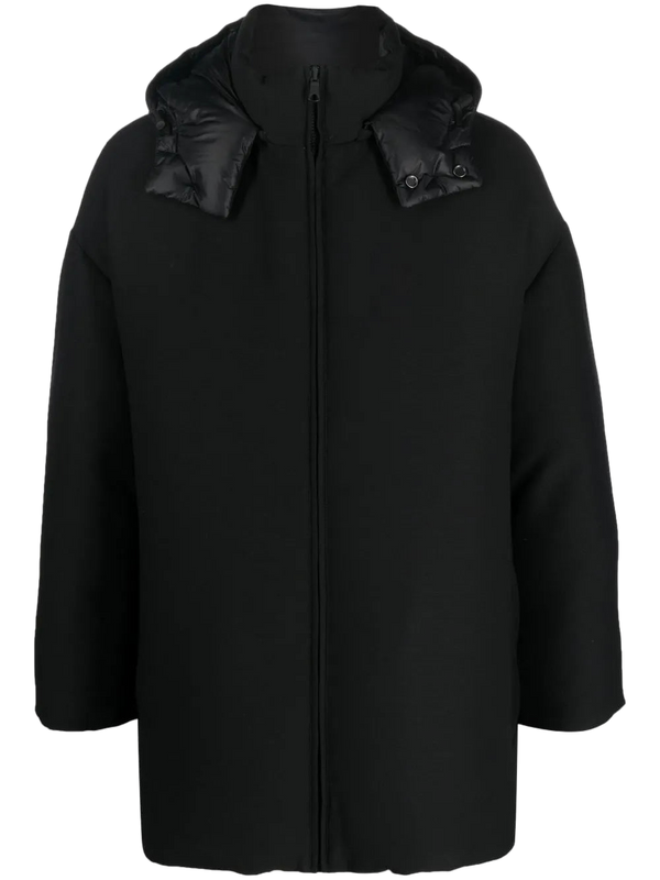 Valentino virgin wool-silk blend coat in black