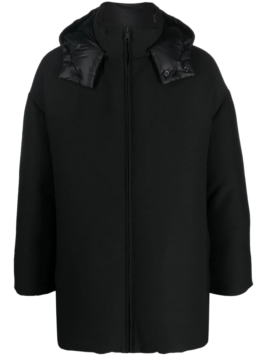Valentino virgin wool-silk blend coat in black