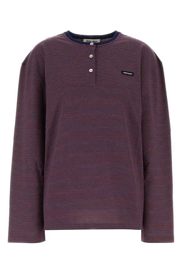 Miu Miu 100% Cotton t-shirt in navy