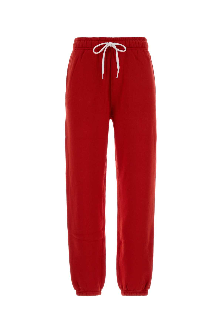 Red Cotton Blend Joggers Veryred Exterior: Polyester Pantaloni