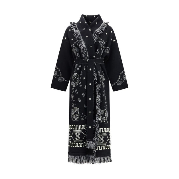 Black Wool Oves Aries Coat Clothing