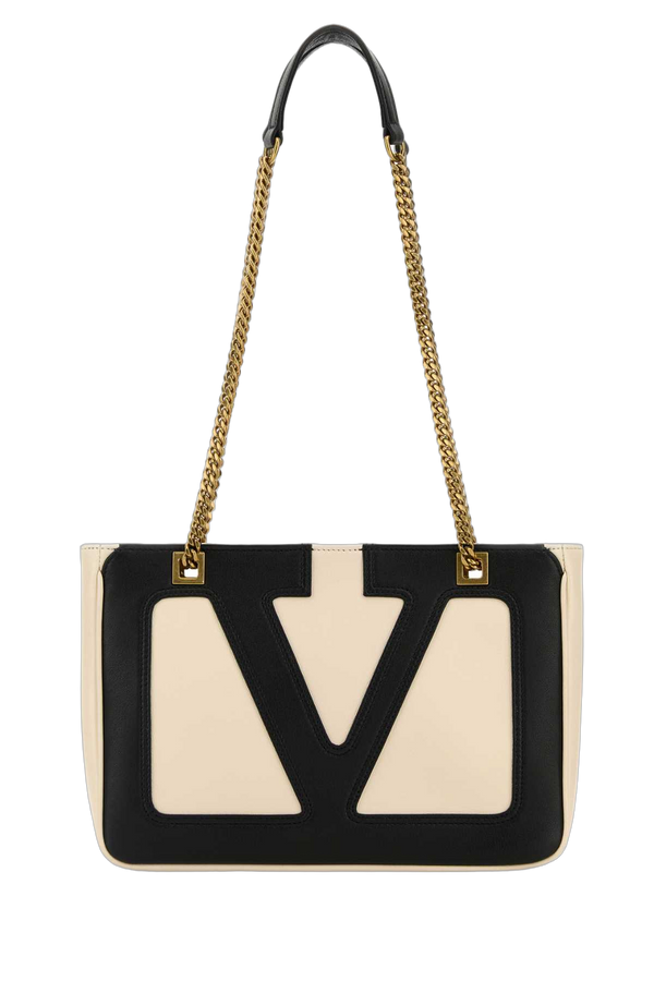 Valentino Garavani Exterior: 100% Nappa leather; Lining: 100% Leather; Finishing: Antiqued golden metal shoulder bag in multicolor