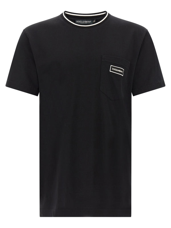 Dolce & Gabbana 100% cotton t-shirt in black
