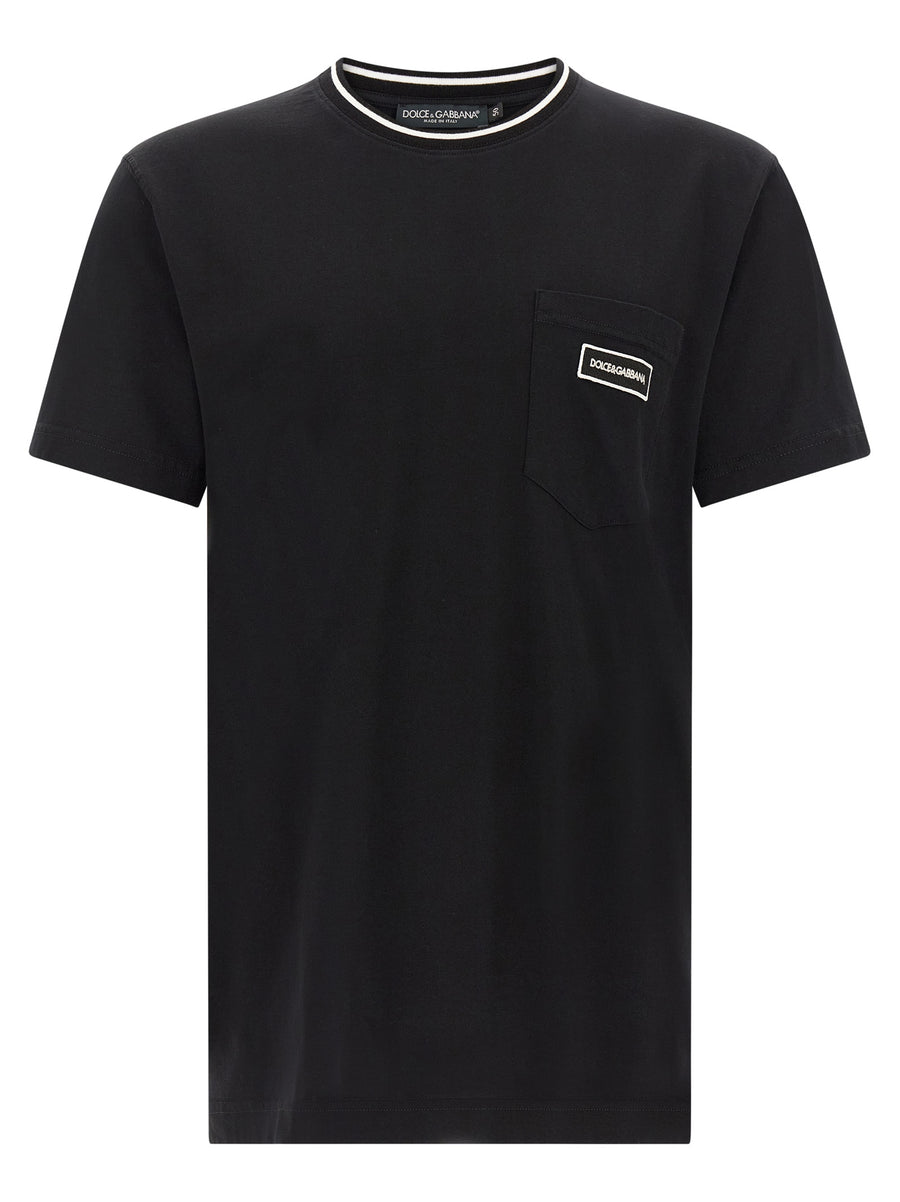 Dolce & Gabbana 100% cotton t-shirt in black