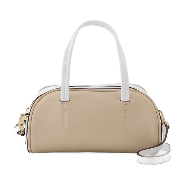 Manu Atelier Leather shoulder bag in beige