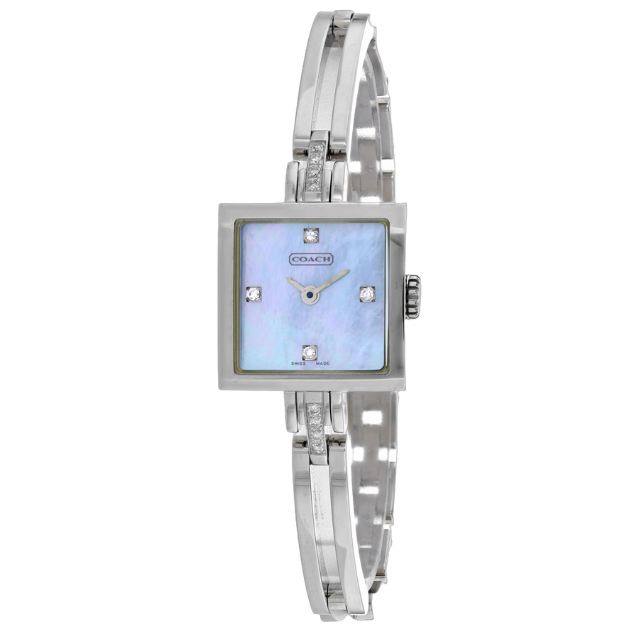 Coach Stainless steel case and bracelet watch in blue