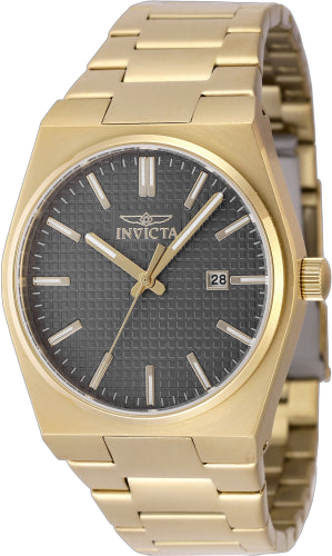 Invicta Stainless steel case and bracelet watch in charcoal